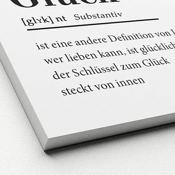 ProArt Young Living Leinwandbild - Glück, B x H: 30 x 30 cm - Detailaufnahme