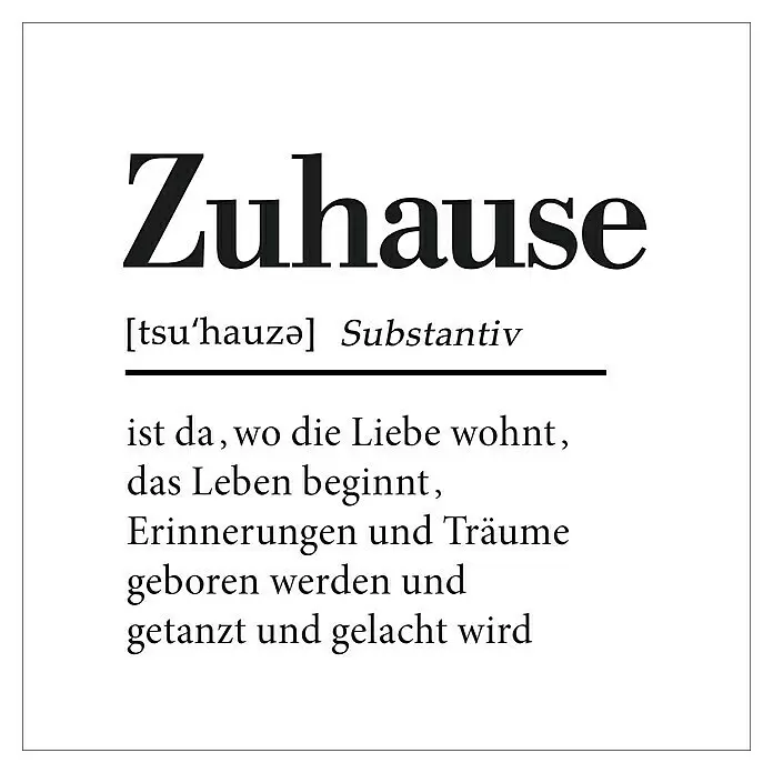 ProArt Young Living Leinwandbild - Zuhause, B x H: 30 x 30 cm - Vorderansicht