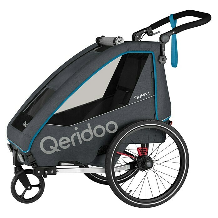 Qeridoo Kinderfahrradanhänger Qupa 1 (Einsitzer, Blue, Geeignet für: Kinder mit max. 116 cm Körpergröße) | BAUHAUS