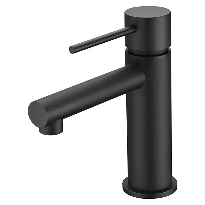 Imex Milos Stick Grifo de lavabo - Negro - Elegante grifo negro con diseño cilíndrico y palanca moderna para baños con estilo.