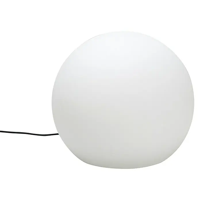 New Garden Design-Außenleuchte Buly 40 - Durchmesser: 40 cm, E27, IP65 - Weisse Kugelleuchte mit Kabel. Die Leuchte ist perfekt für eine gemütliche Atmosphäre im Raum.