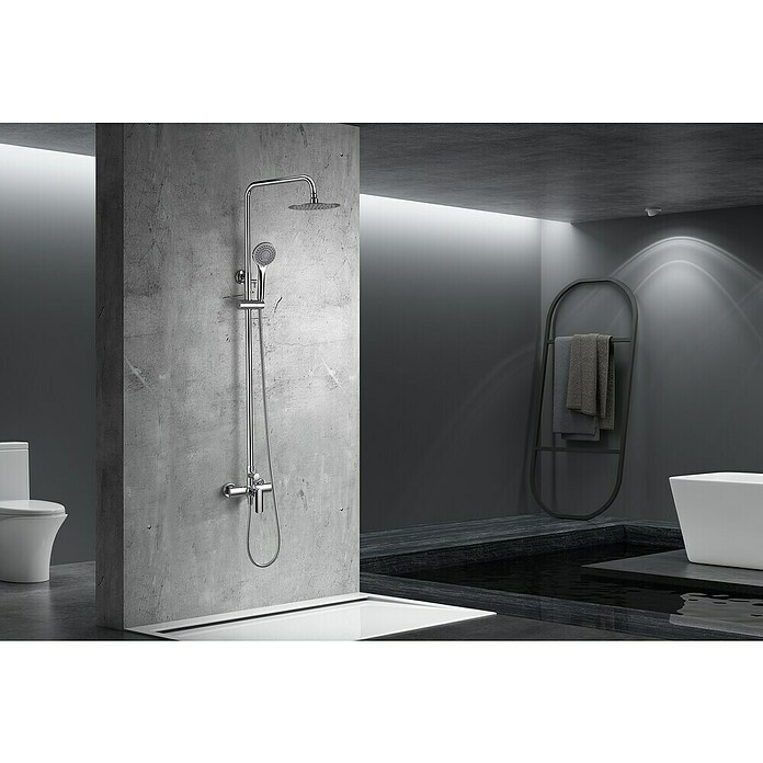 Imex Ural Sistema de ducha (Con grifo monomando, Niquel) | BAUHAUS