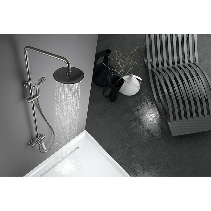 Imex Ural Sistema de ducha (Con grifo monomando, Niquel) | BAUHAUS