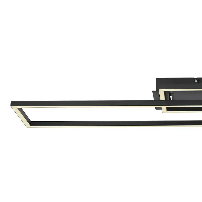 Globo LED-Deckenleuchte Tatjana - 36 W, L x B x H: 101 x 29 x 7,5 cm, Schwarz - Moderne LED-Deckenleuchte mit schwarzem Rahmen und energiesparender Beleuchtung für ein stilvolles Ambiente.