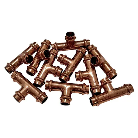 Kupfer-Press-T-Stück CU