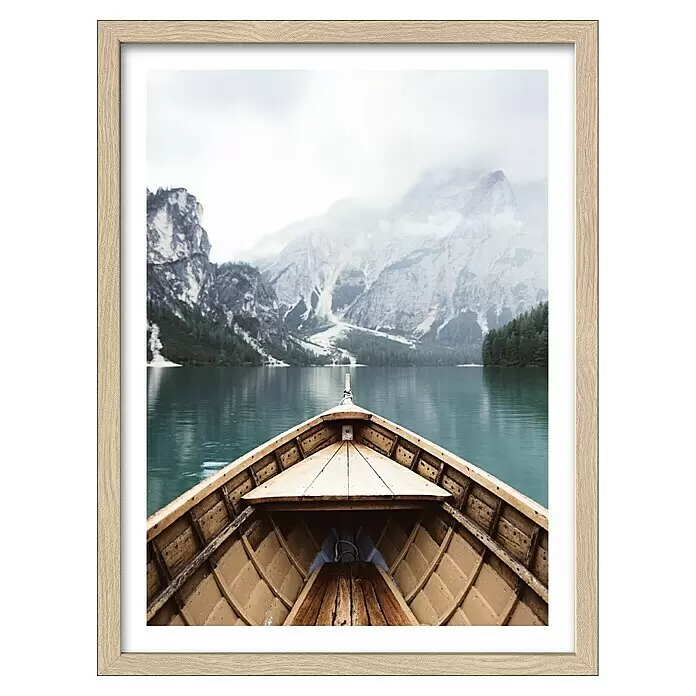 ProArt Bild Slim Scandic - Bootsfahrt auf Bergsee, B x H: 33 x 43 cm - Vorderansicht