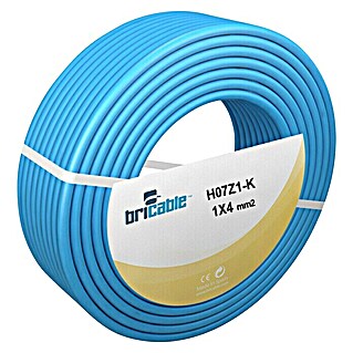 Bricable Cable unipolar neutro (H07Z1-K, Número de cables: 1, 4 mm², 50 m, Azul)