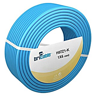Bricable Cable unipolar neutro (H07Z1-K, Número de cables: 1, 6 mm², 100 m, Azul)