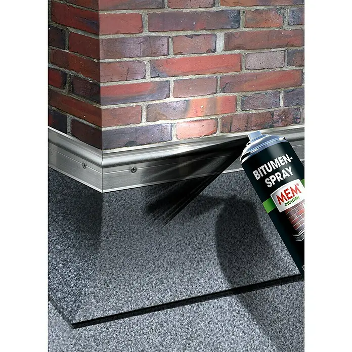 MEM Bitumen-Spray - 500 ml - Das MEM Bitumen-Spray dichtet zuverlässig und dauerhaft gegen Feuchtigkeit ab. Ideal für Kellerwände und Fundamente mit einfacher Anwendung.