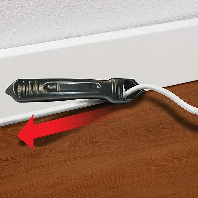 MEM Fugen-Entferner - Schwarz - Nahtlose Kabelführung mit Kabelkanal: Verdeckt elegant Kabel an der Wand für ein sauberes Erscheinungsbild.
