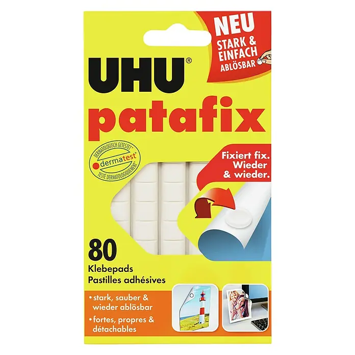 UHU Klebepads Patafix - 80 Stk. - UHU patafix Klebepads: 80 Stück wiederablösbare, dermatologisch getestete Klebepads zum Fixieren von Objekten. Stark, sauber und einfach ablösbar.