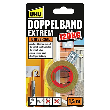 UHU Doppelband Universal Extrem (1,5 m x 19 mm)