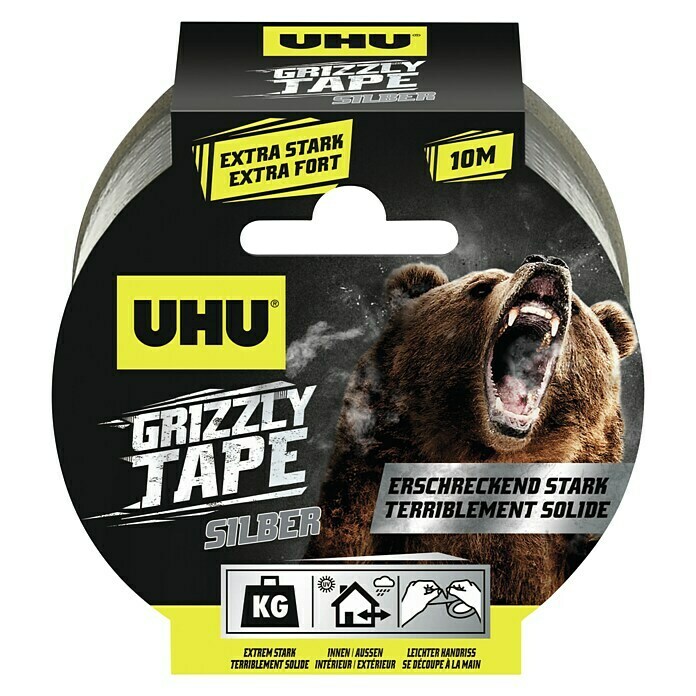 UHU Reparaturband Grizzly Tape (10 m x 5 cm, Silber) | BAUHAUS