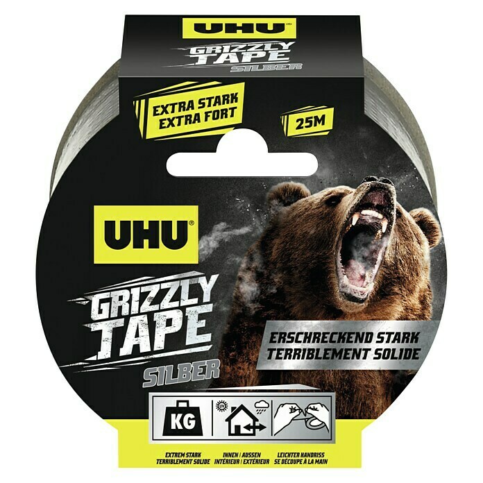 UHU Reparaturband Grizzly Tape (25 m x 5 cm, Silber) | BAUHAUS