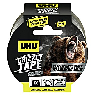 UHU Reparaturband Grizzly Tape (25 m x 5 cm, Silber)