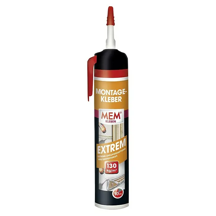 MEM Montagekleber Extrem - Beige/Weiß, 1 Stk. x 260 g - Montagekleber "Extrem" von MEM. Ideal für schnelle und starke Verbindungen im Innen- und Außenbereich, mit hoher Anfangshaftung.