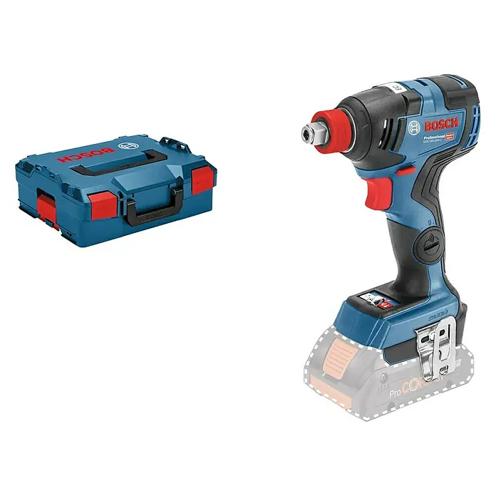 Bosch Professional AMPShare 18V Llave de impacto giratoria de batería GDX 18V-200 - 18 V, Sin batería, 200 Nm, Con maletín - Atornillador de impacto a batería Bosch y caja de herramientas, ideal para profesionales. Potente y fiable para trabajos exigentes.