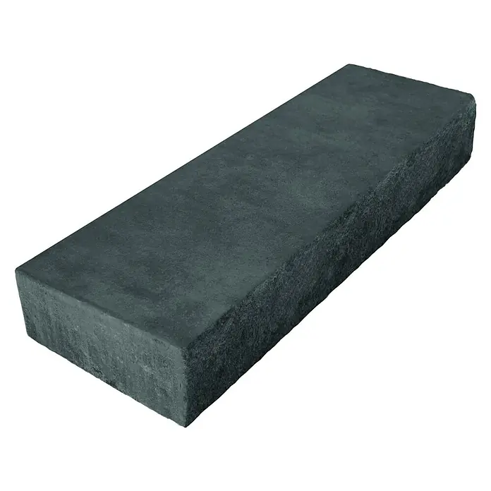 Diephaus Stamford Blockstufe - Schwarz, 112,5 x 34,5 x 15 cm, Beton - Grauer Betonpflasterstein für Außenbereiche.