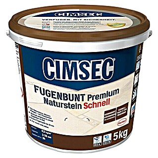 Cimsec Fugenmörtel Fugenbunt Premium Naturstein Schnell (Fugenbreite: 2 - 20 mm, 5 kg, Jurabeige)