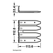 Häfele Zargenbefestiger Startec Frame Fix (Geeignet für: Holzzargen, Passend für: Wandstärke 125 – 165 mm, 6 Stk.) | BAUHAUS