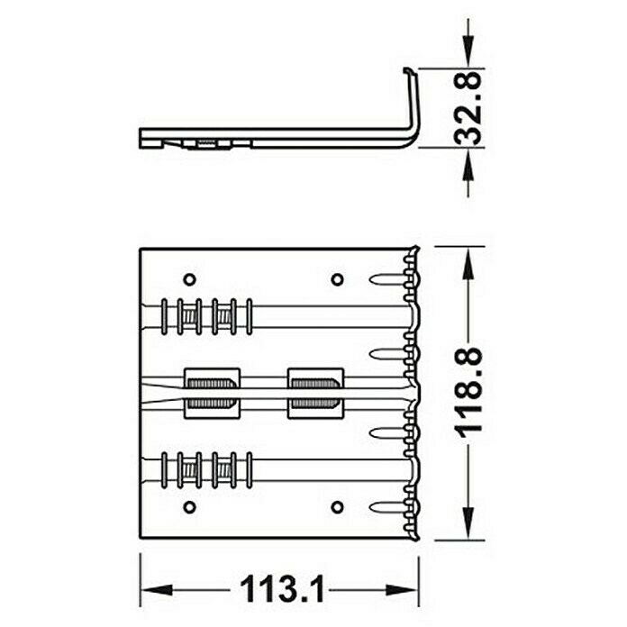 Häfele Zargenbefestiger Startec Frame Fix (Geeignet für: Holzzargen, Passend für: Wandstärke 125 – 165 mm, 6 Stk.) | BAUHAUS