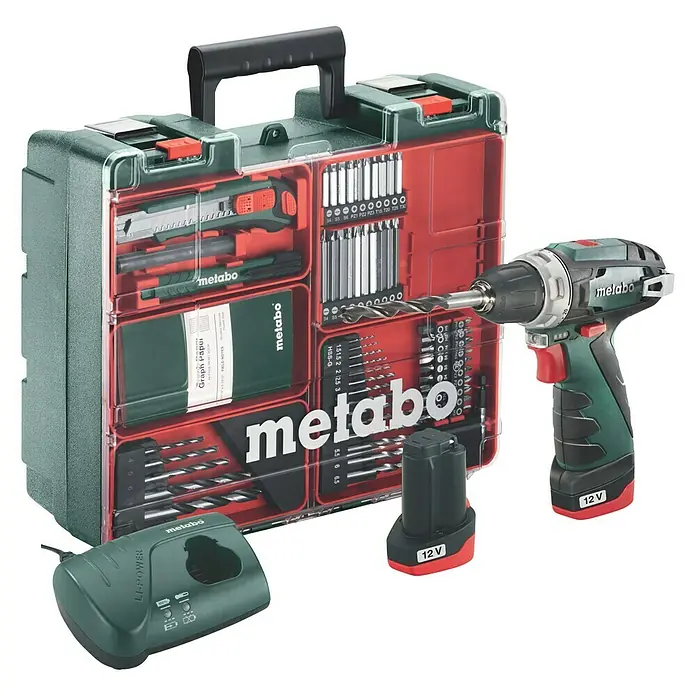 Metabo Akku-Bohrschrauber PowerMaxx BS Basic Set12 V, 2 Akkus, 2 Ah