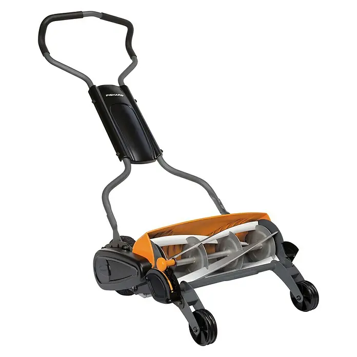 Fiskars Spindelmäher StaySharp Max - Schnittbreite: 46 cm - Ein Fiskars Spindelmäher, der für präzise Rasenpflege und müheloses Mähen sorgt, ideal für umweltbewusste Gärtner.