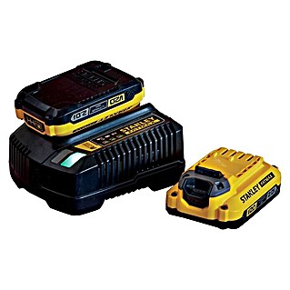 Stanley FatMax Akku & Ladegerät SFMCB12D2-QW (18 V, 2 Akkus, 2 Ah)