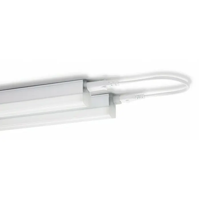 Philips Lámpara LED bajo mueble Linear - 18 W, Largo: 112,4 cm, Blanco frío - Luz LED: Una luminaria LED moderna y energéticamente eficiente con un cable de conexión. Perfecta para espacios de trabajo e iluminación general.