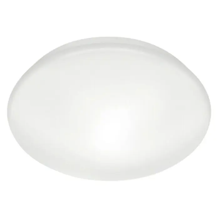Philips Wiz Plafón LED redondo Adria - 17 W, Ø x Al: 32 x 6,8 cm, Blanco cálido - Primer plano de una lámpara de techo redonda y sencilla en blanco. Perfecta para una iluminación discreta en cualquier habitación.
