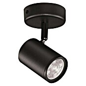 Philips Wiz Regleta LED redonda inteligente (5 W, RGBW, Número de bombillas: 1 ud., L x An x Al: 12,3 x 8 x 10,5 cm, Negro) | BAUHAUS