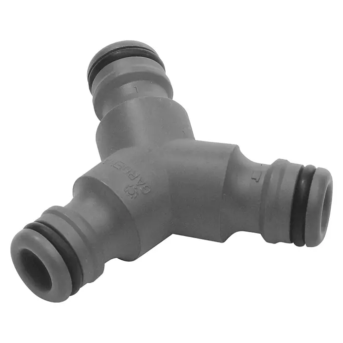 Gardena SB-System Y-Stück - 2 Original-System Ausgänge - Garten-Y-Stück aus Kunststoff für Schlauchverbindungen. Praktisches Zubehör für Bewässerungssysteme im Garten.