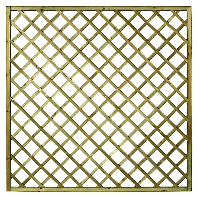 Cerland Celosía para exterior Premices - 180 x 180 cm, Madera, Natural - Enrejado de madera cuadrado para el jardín. El robusto enrejado es ideal para plantas trepadoras o como pantalla de privacidad decorativa.