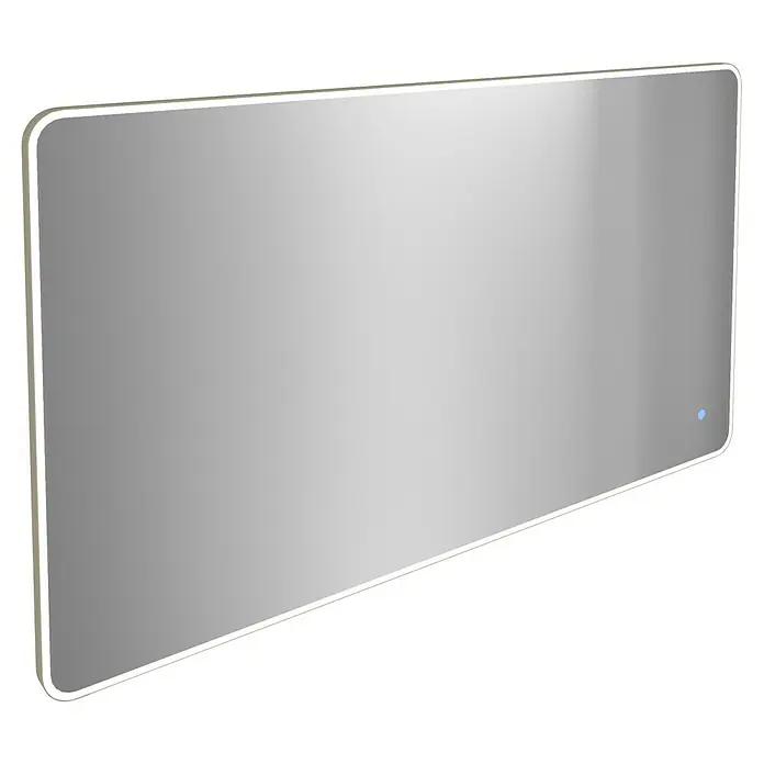 Camargue Lichtspiegel Frame - 120 x 68 cm, Leuchtmittel, Mit abgerundeten Kanten - Elegantes LED-beleuchtetes Spiegelfeld, ideal für moderne Badezimmer, das helles Licht und stilvolles Design vereint.