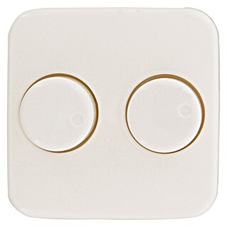 Dimmer-afdekraam Duo (Polarwit, Kunststof, Onderbouwmontage, Passend bij: Geschikt voor Busch-Jaeger)
