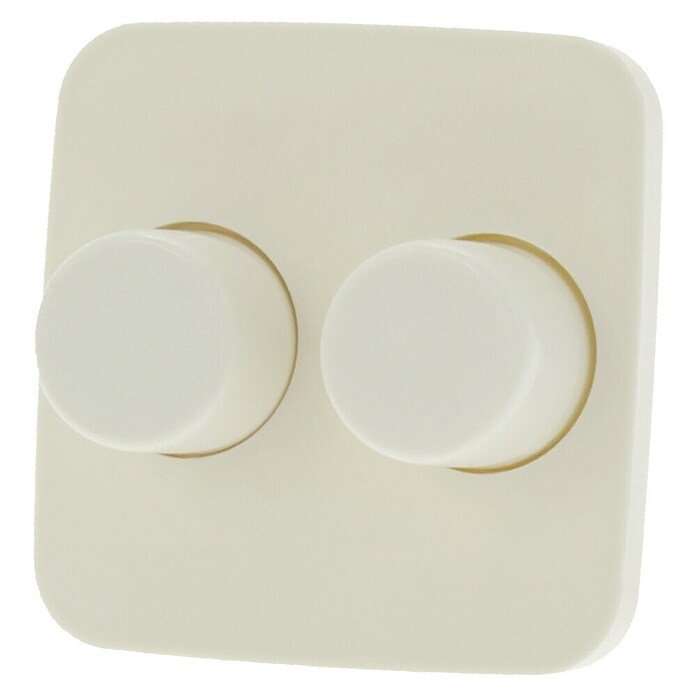 Q-Link Dimmer-afdekraam Duo (Crème, Kunststof, Onderbouwmontage) | BAUHAUS