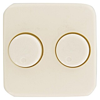 Q-Link Dimmer-afdekraam Duo (Crème, Kunststof, Onderbouwmontage)