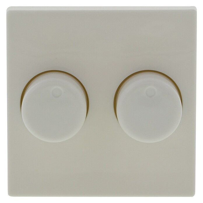 Dimmer-afdekraam Duo (Polarwit, Kunststof, Onderbouwmontage, Passend bij: Geschikt voor Jung) | BAUHAUS