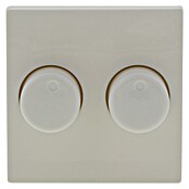 Dimmer-afdekraam Duo (Polarwit, Kunststof, Onderbouwmontage, Passend bij: Geschikt voor Jung) | BAUHAUS