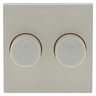 Dimmer-afdekraam Duo (Polarwit, Kunststof, Onderbouwmontage, Passend bij: Geschikt voor Jung)