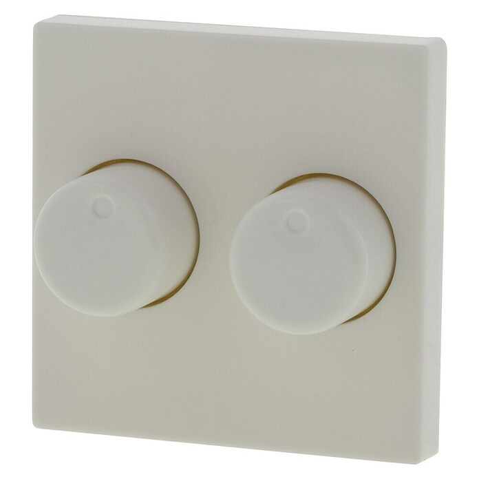 Dimmer-afdekraam Duo (Polarwit, Kunststof, Onderbouwmontage, Passend bij: Geschikt voor Jung) | BAUHAUS