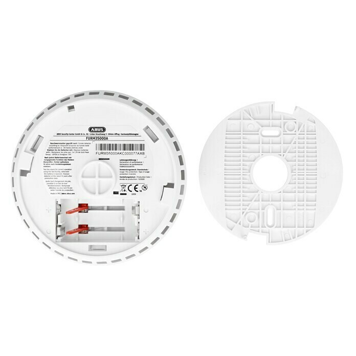 Abus Smartvest Funkrauchwarnmelder FURM35000ADurchmesser: 12,2 cm, Passend für: Abus Smartvest Alarmanlage, Batterielaufzeit: 2 Jahre Back View