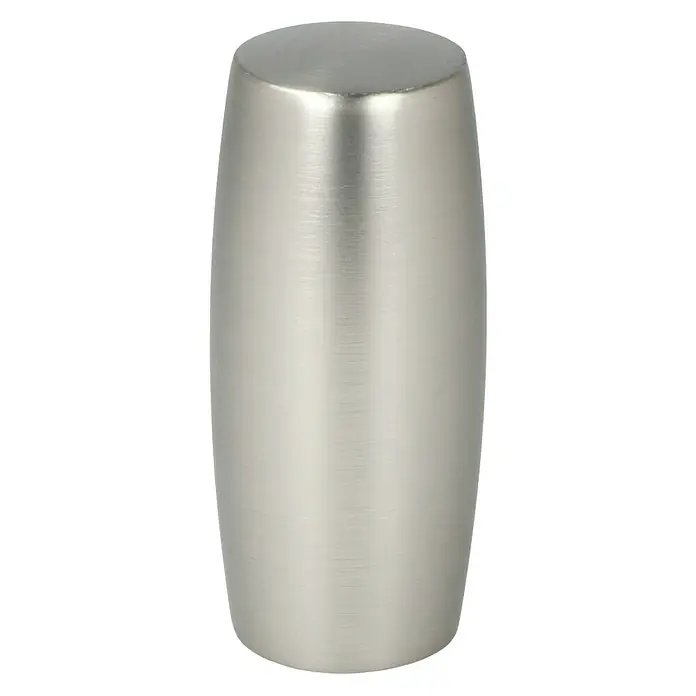 Expo Ambiente Endstück Cubus - Edelstahloptik, Geeignet für: Gardinenstangen Ø 25 mm - Edelstahl-Messbecher: Ein schlichtes, modernes Design für präzises Abmessen und stilvolles Servieren, ideal für jede Küche und Bar.