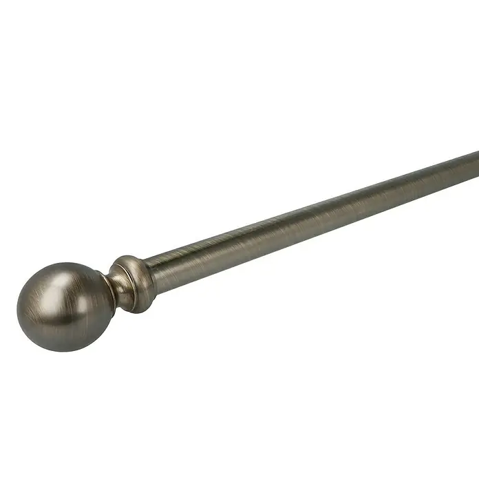 Expo Ambiente Endstück Primo - Brüniert, Geeignet für: Gardinenstangen Ø 20 mm, 2 Stk. - Metallgardinenstange mit Kugelkopfende. Robuste Gardinenstange aus Metall mit einer dekorativen Kugel, ideal für stilvolle Fensterdekorationen.