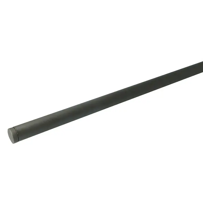 Expo Ambiente Endstück Match - Eisenoptik-brush, Geeignet für: Gardinenstangen Ø 20 mm, 2 Stk. - Grauer, zylindrischer Stab mit abgerundetem Ende, ideal für verschiedene Anwendungen.