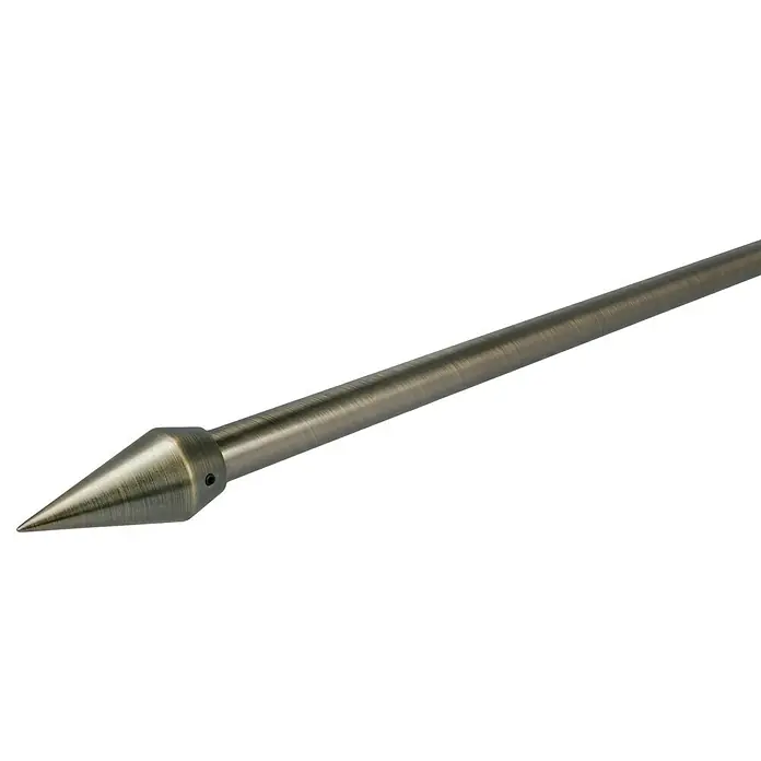 Expo Ambiente Endstück Point - Brüniert, Geeignet für: Gardinenstangen Ø 20 mm, 2 Stk. - Metallspieß mit konischer Spitze, ideal für Garten- oder Außenbereich. Seine robuste Konstruktion bietet zuverlässige Erdung und sicheren Halt.