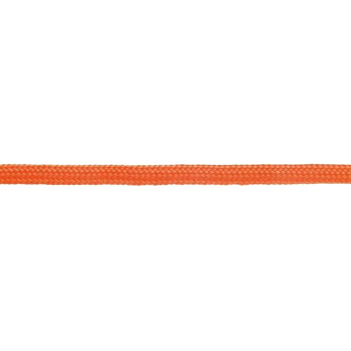 Glorex Bastelband Paracord - 2 Stk., Orange, 500 cm - Nahaufnahme eines robusten, geflochtenen orangefarbenen Seils, ideal für verschiedene Anwendungen, robust und langlebig.