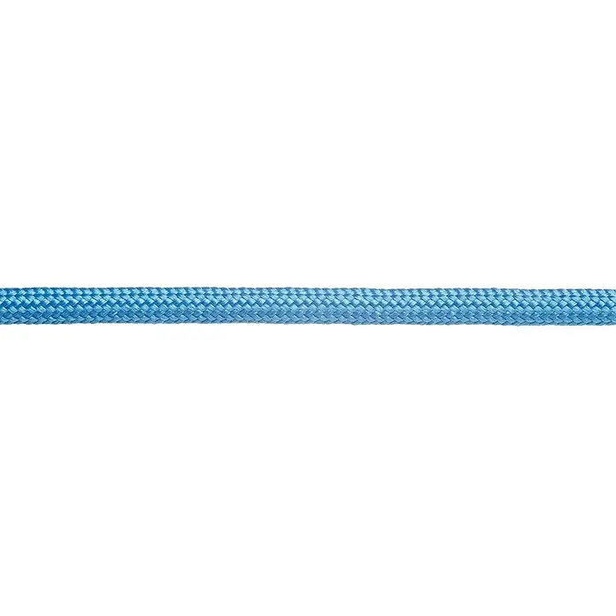 Glorex Bastelband Paracord - 2 Stk., Hellblau, 500 cm - Nahaufnahme eines robusten, hellblauen Seils mit geflochtener Struktur, ideal für verschiedene Anwendungen.