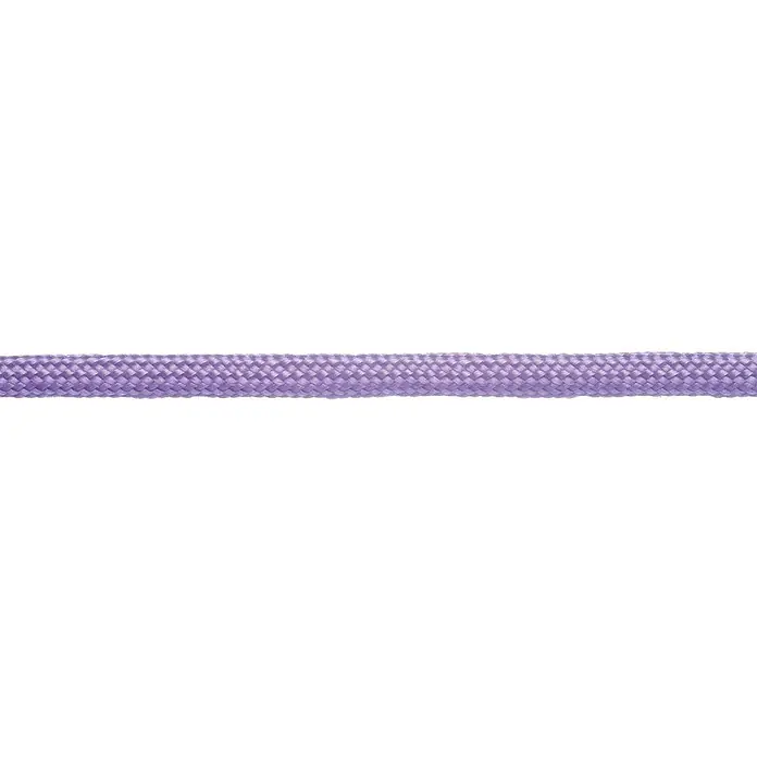 Glorex Bastelband Paracord - 2 Stk., Flieder, 500 cm - Nahaufnahme einer geflochtenen, lavendelfarbenen Kordel. Ideal für Bastelarbeiten, Dekorationen und DIY-Projekte mit zarten Farbtönen.
