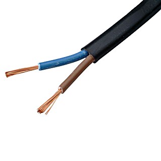 Profi Depot Huishoudkabel Plat (Lengte: 10 m, Zwart)
